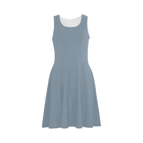 Dusty Blue Color Accent Atalanta Sundress (Model D04)