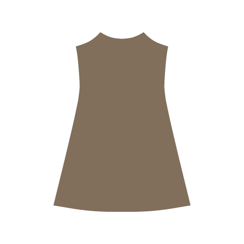 Sepia Color Accent Alcestis Slip Dress (Model D05)