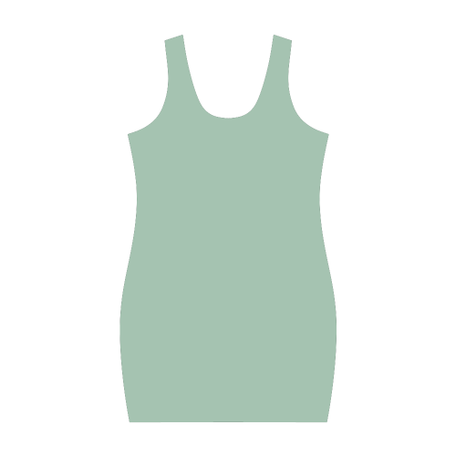 Grayed Jade Color Accent Medea Vest Dress (Model D06)