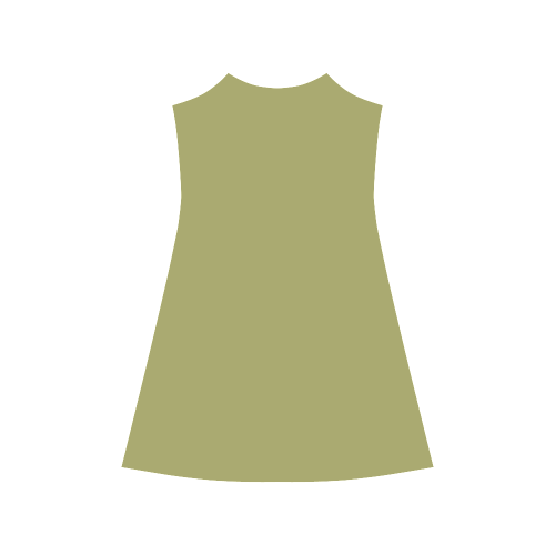 Moss Color Accent Alcestis Slip Dress (Model D05)