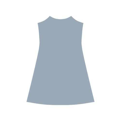 Dusty Blue Color Accent Alcestis Slip Dress (Model D05)