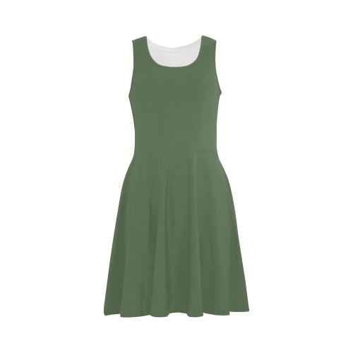 Vineyard Green Color Accent Atalanta Sundress (Model D04)