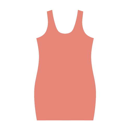 Coral Color Accent Medea Vest Dress (Model D06)