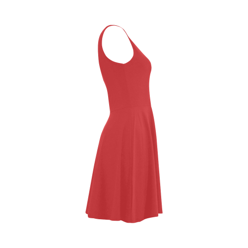 Poppy Red Color Accent Atalanta Sundress (Model D04)