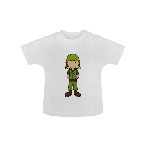 Future Soldier - Army Girl illustration no text Baby Classic T-Shirt (Model T30)