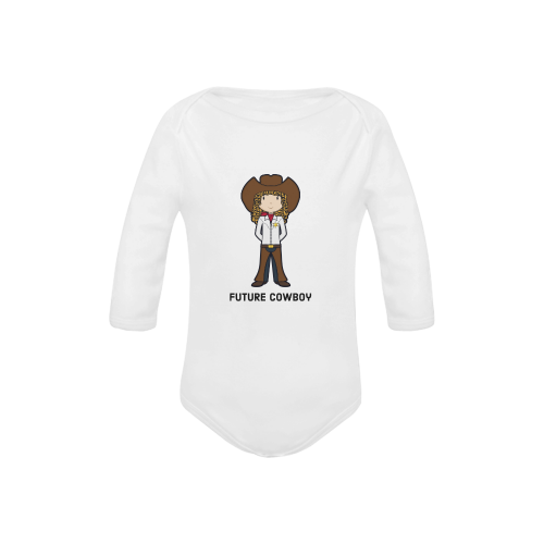 future cowboy - girl sherriff when I grow up Baby Powder Organic Long Sleeve One Piece (Model T27)