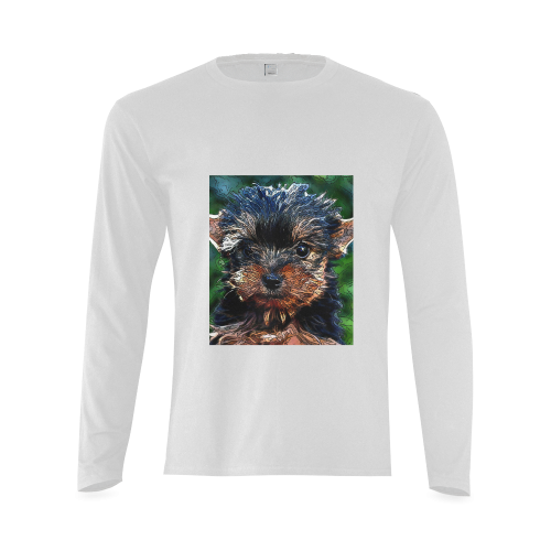 animal artstudion 14416 puppy Sunny Men's T-shirt (long-sleeve) (Model T08)