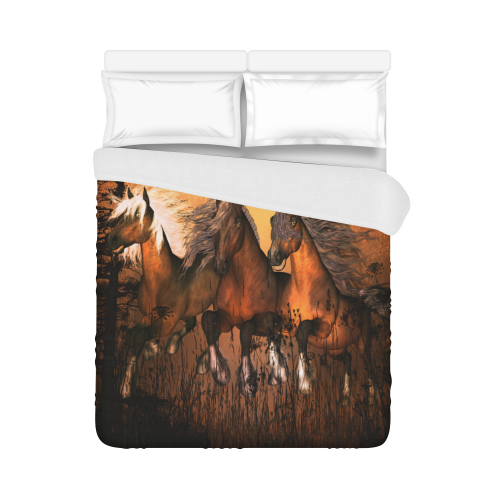 Horses Duvet Cover 86"x70" ( All-over-print)