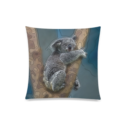 animal artstudion 16416 koala Custom Zippered Pillow Case 20"x20"(Twin Sides)