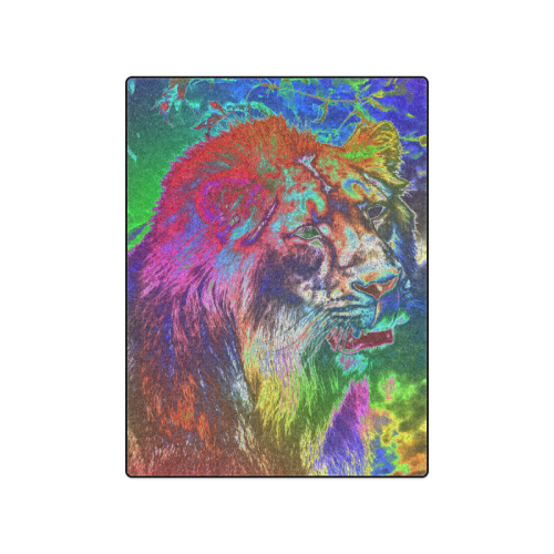 NEON Lion Blanket 50"x60"