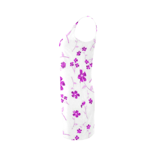 sweet sparkling floral, pink Medea Vest Dress (Model D06)