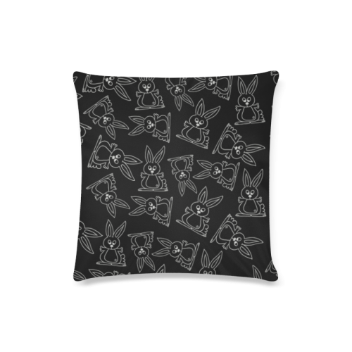 Bunny Pattern Custom Zippered Pillow Case 16"x16"(Twin Sides)