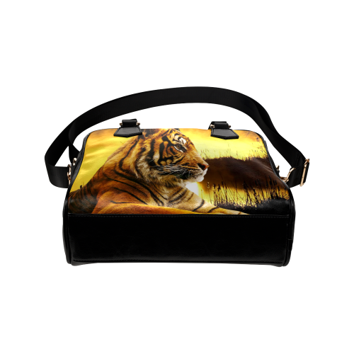 Tiger and Sunset Shoulder Handbag (Model 1634)