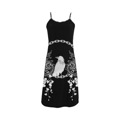 Crow in black and white Alcestis Slip Dress (Model D05)
