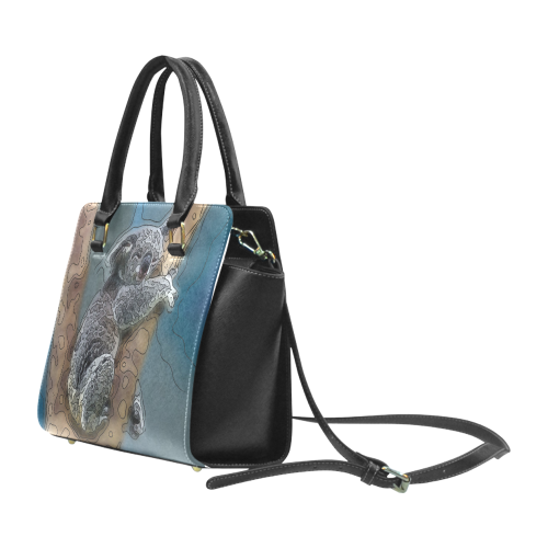 animal artstudion 16416 koala Rivet Shoulder Handbag (Model 1645)