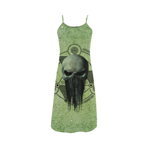Awesome skull Alcestis Slip Dress (Model D05)
