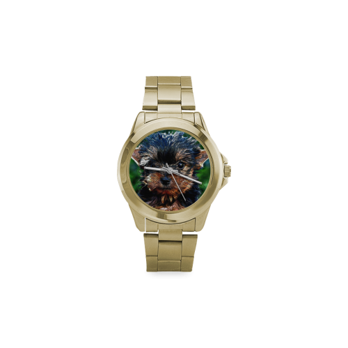 animal artstudion 14416 puppy Custom Gilt Watch(Model 101)