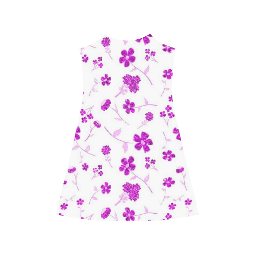 sweet sparkling floral, pink Alcestis Slip Dress (Model D05)