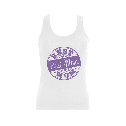 best mom purple mother Women's Shoulder-Free Tank Top (Model T35)