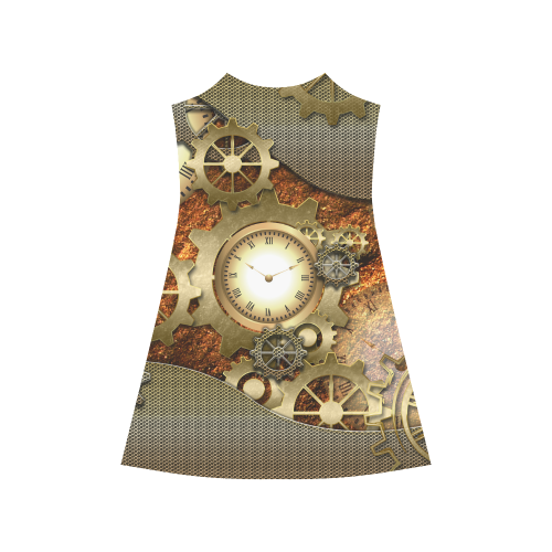 Steampunk, golden design Alcestis Slip Dress (Model D05)