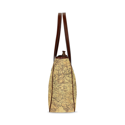 Retro style Old Map Classic Tote Bag (Model 1644)