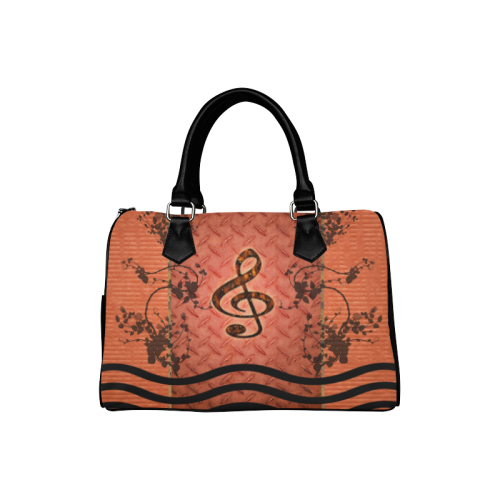 Clef with roses Boston Handbag (Model 1621)