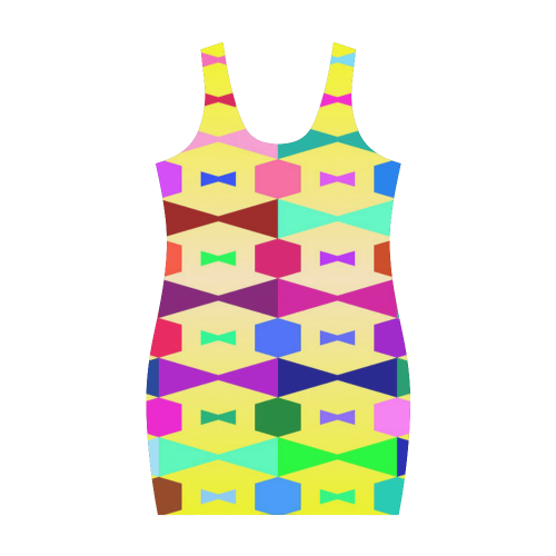 Funny vivid pattern 1 Medea Vest Dress (Model D06)