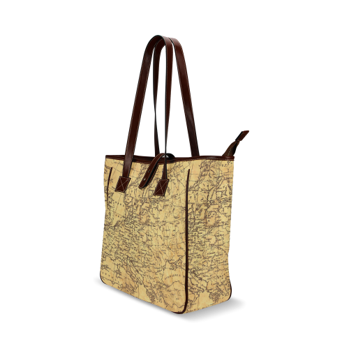 Retro style Old Map Classic Tote Bag (Model 1644)