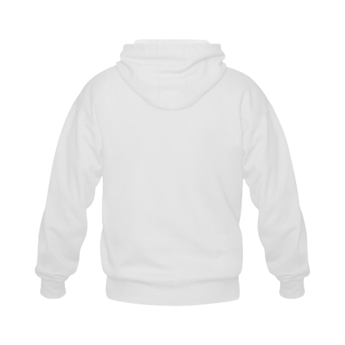 Best Brother grey Gildan Full Zip Hooded Sweatshirt (Model H02)