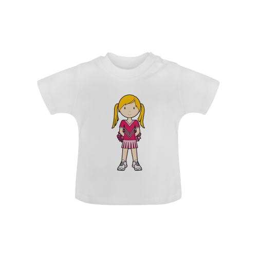 Cheerleader - girl pink cheerleading pompom Baby Classic T-Shirt (Model T30)