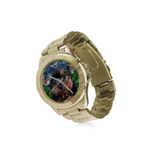 animal artstudion 14416 puppy Custom Gilt Watch(Model 101)