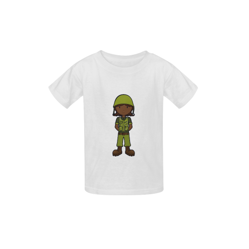 future soldier - army girl illustration no text Kid's  Classic T-shirt (Model T22)