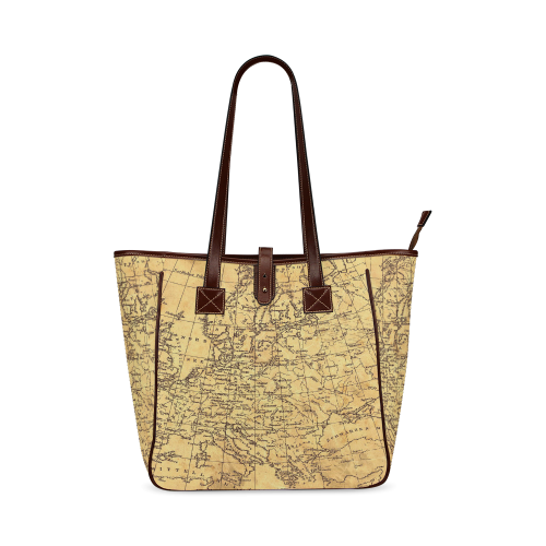 Retro style Old Map Classic Tote Bag (Model 1644)