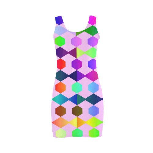 funny vivid pattern 3 Medea Vest Dress (Model D06)