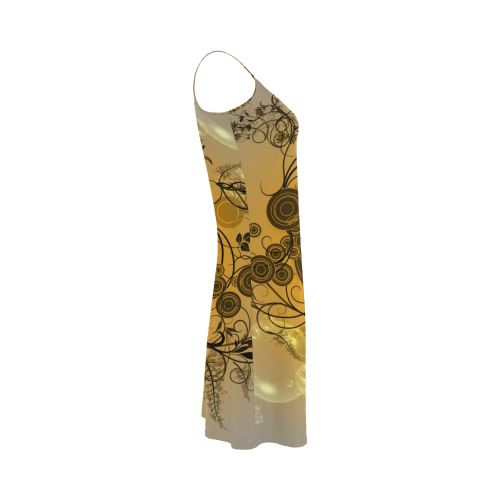 Clef with flowers Alcestis Slip Dress (Model D05)