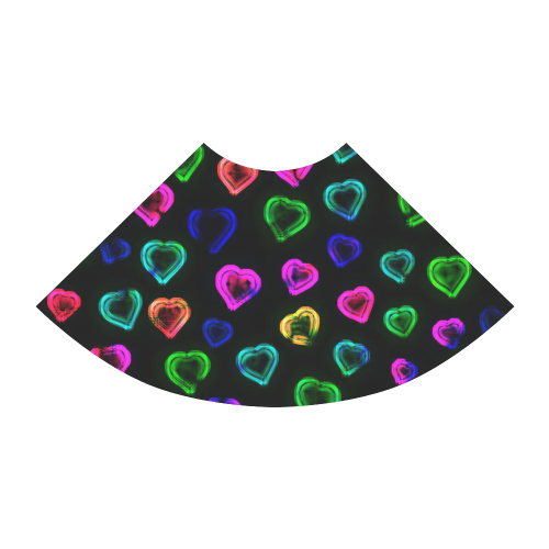 blurry neon hearts Atalanta Sundress (Model D04)
