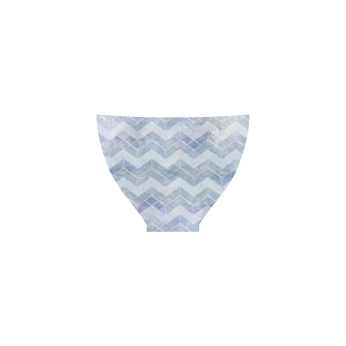 Chevron in blue watercolors Custom Bikini Swimsuit