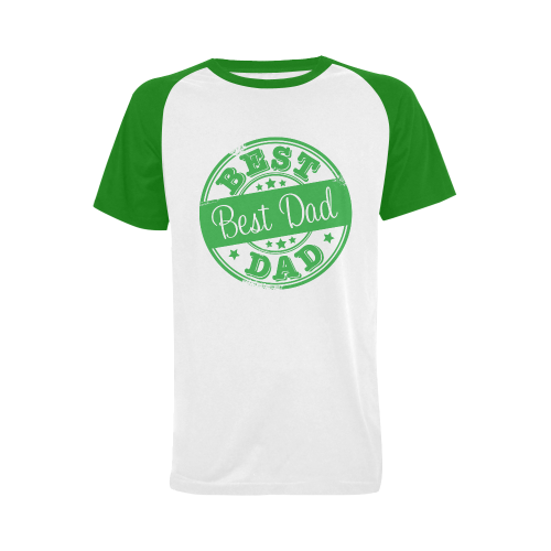 best dad green father Men's Raglan T-shirt (USA Size) (Model T11)