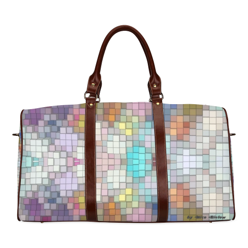 Pattern Block by Nico Bielow Waterproof Travel Bag/Large (Model 1639)