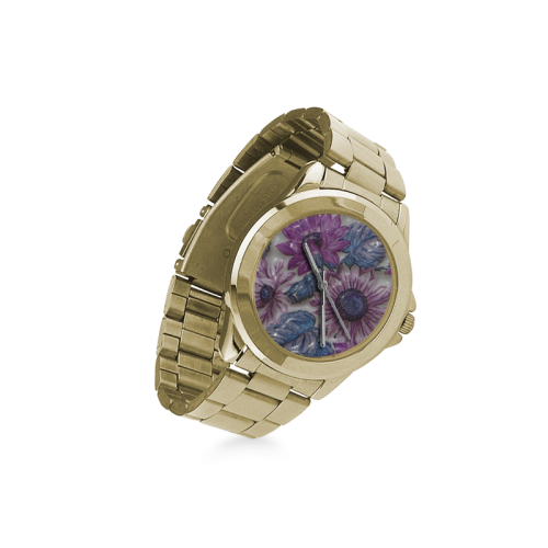 plastic flowers Custom Gilt Watch(Model 101)