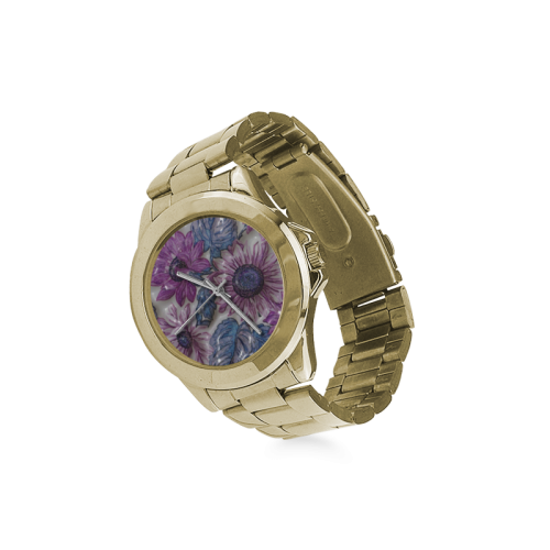 plastic flowers Custom Gilt Watch(Model 101)