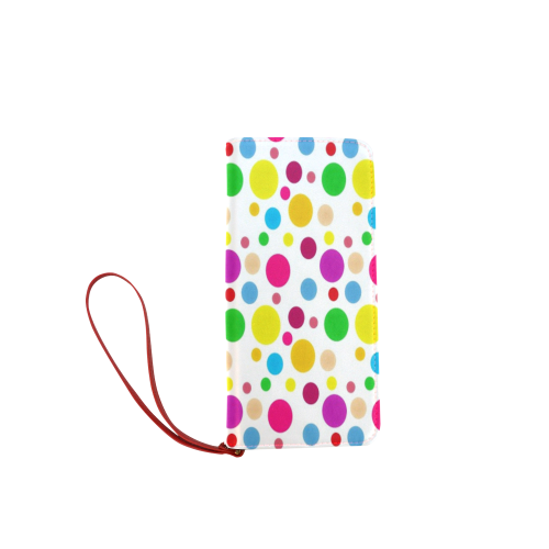 Colored Polka Dots Women's Clutch Wallet (Model 1637)