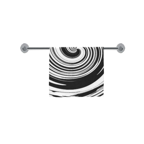 Black And White Swirl Custom Towel 16"x28"