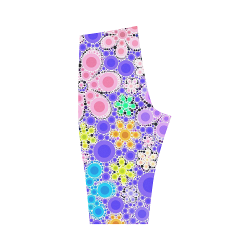 Bubble Flowers Hestia Cropped Leggings (Model L03)