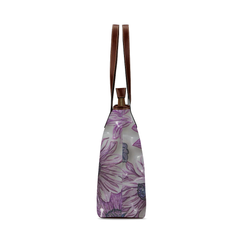 plastic flowers Shoulder Tote Bag (Model 1646)