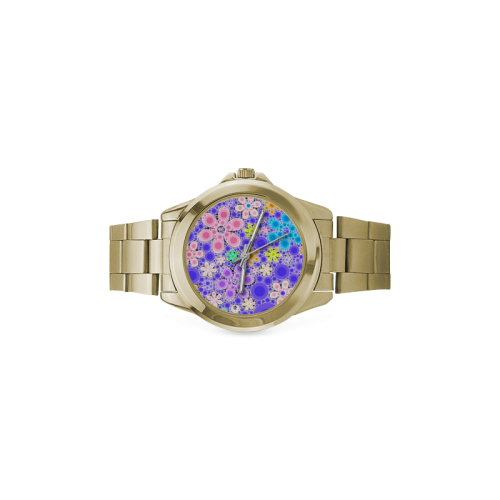 Bubble Flowers Custom Gilt Watch(Model 101)