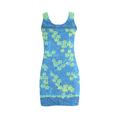 Vintage Floral Blue Medea Vest Dress (Model D06)