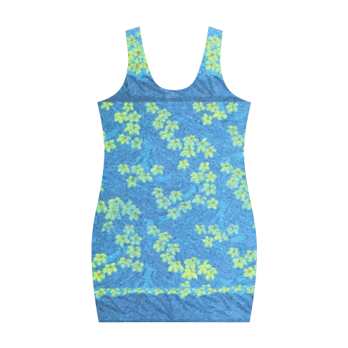 Vintage Floral Blue Medea Vest Dress (Model D06)
