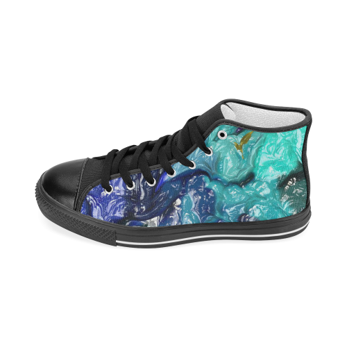 strange abstract 1 Women's Classic High Top Canvas Shoes (Model 017)