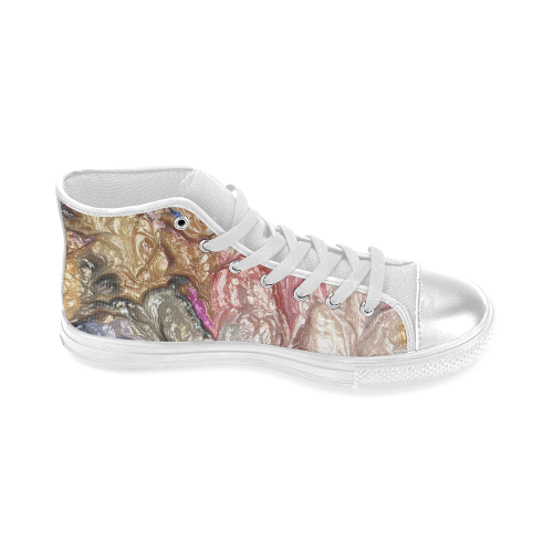 strange abstract 6 Women's Classic High Top Canvas Shoes (Model 017)